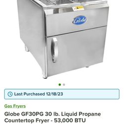 Globe Countertop Commercial Fryer .