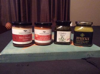 Various sauces pesto & mustard