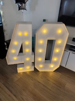 40 used numbers birthday