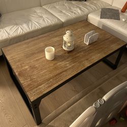 Wood And Metal Coffee Table For Sale 