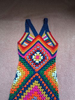 Vestido maxi de crochet