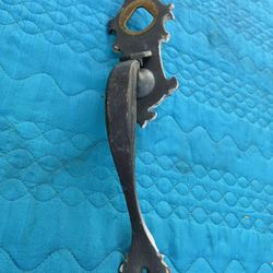 Antique Vintage Schlage 133 Brass Bronze Entry Door Knob Plate Set Handle Pull