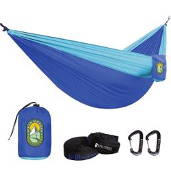 Double camping hammock (blue)