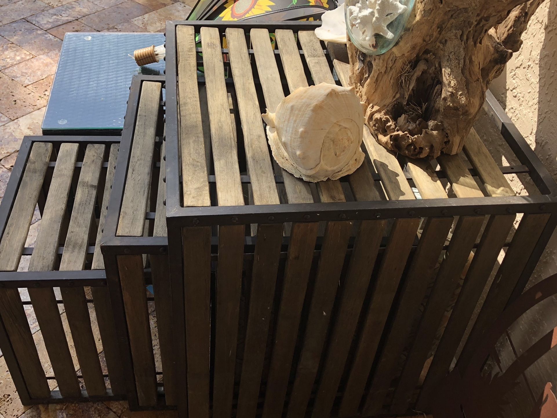 Antique Crab Trap End Tables