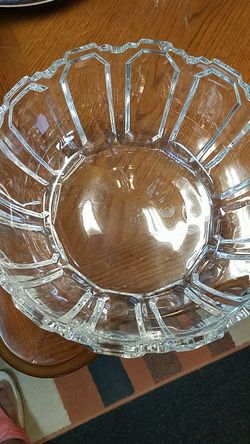 Heavy Glass Fruit Bowl