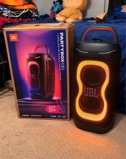 JBL ≠ PartyBox 130 Portable Bluetooth Party Speaker – 200W JBL Sound, Auracast, LED Lights (NO MIC)