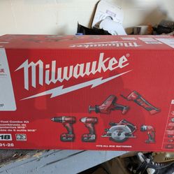 UNOPENED MILWAUKEE MULTI TOOL SET W/ 2 BATTERIES 