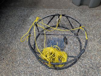 Dungeness Crab Pot with Rope and Bait Box
