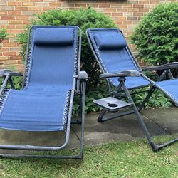 Pair of Sunbrella Lounge Chairs