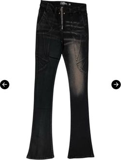 GUAPI Waxed-Effect Jeans