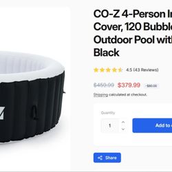 Cozy Inflatable Hot Tub Jacuzzi Barely Used
