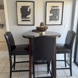 High Top Dining Table And 4 Chairs 