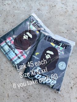 Bape shirts size xl & xxl