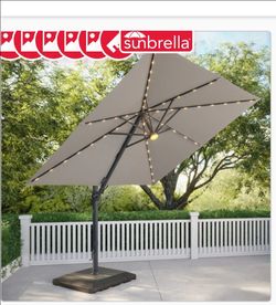 Large Off Set Sunbrella Umbrella