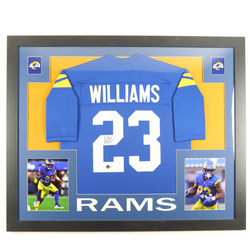 Kyren Williams Signed Custom Framed Jersey Display (Beckett)