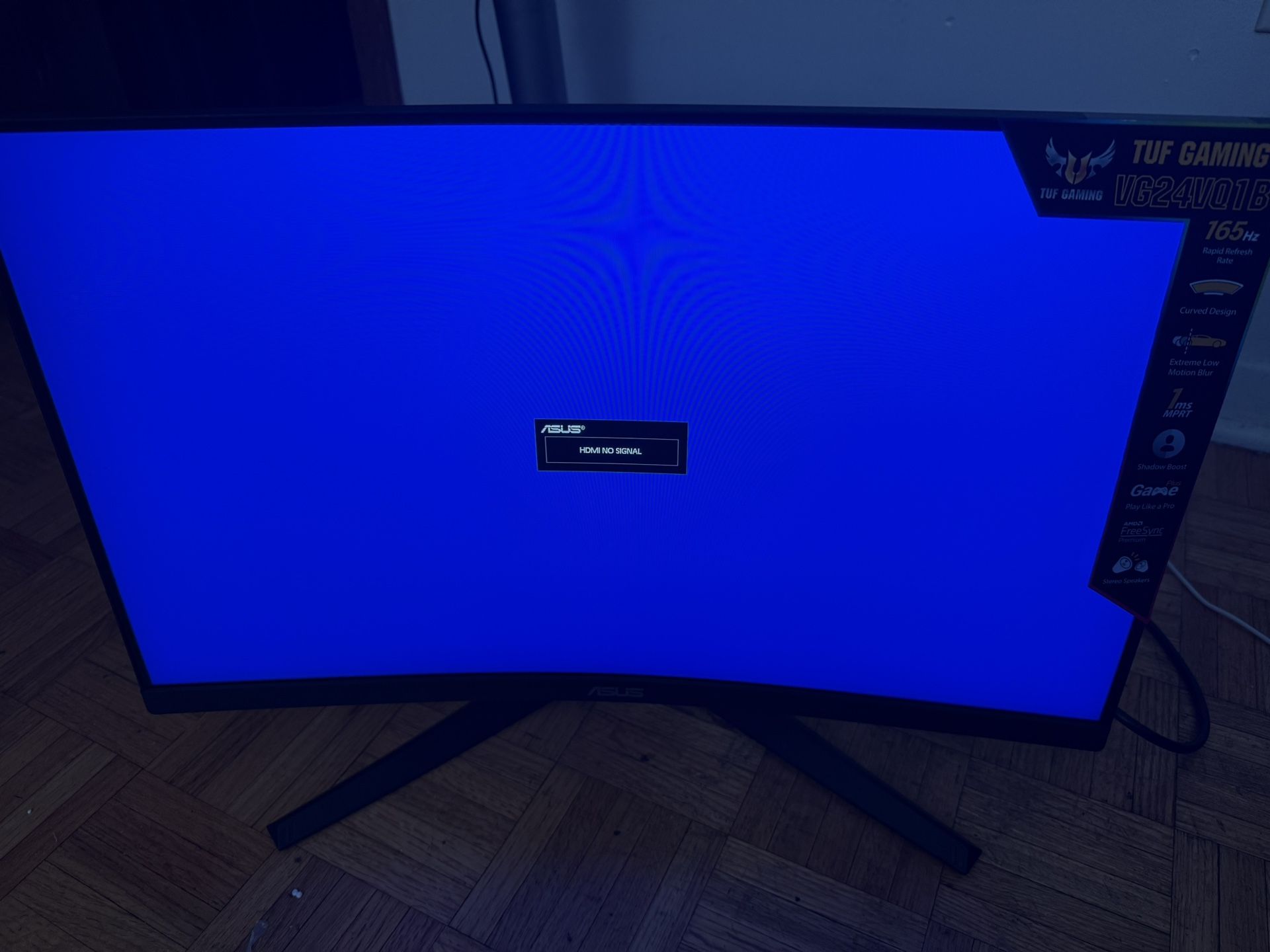 ASUS TUF Gaming 23.8” 1080P Curved Gaming Monitor (VG24VQ1BY) - Full HD, 165Hz (