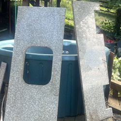 64x26 Granite Piece With Cut Out For Sink. 
