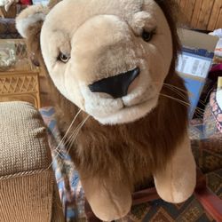 Vintage plush FAO Schwarz Riding Lion Rocker