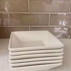 World Market Porcelain 5” Square Tasting  Dishes
