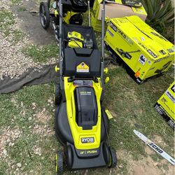 Ryobi ONE+ HP 18V Brushless 16 in. Cordless Battery Walk Behind Push Lawn Mower with (1) 4.0 Ah Batt