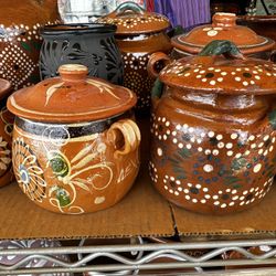 Olla De Barro Mini Para Floreros! Vasos De Barro! Jarras Grandes Para Las Flores!