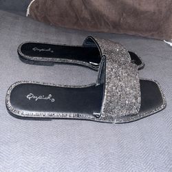 Black & Silver Sandals