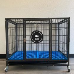 Dog Pet Cage Kennel Size 37” Medium With 2 Side Doors, Plastic Floor Grid And Tray New In Box 📦 