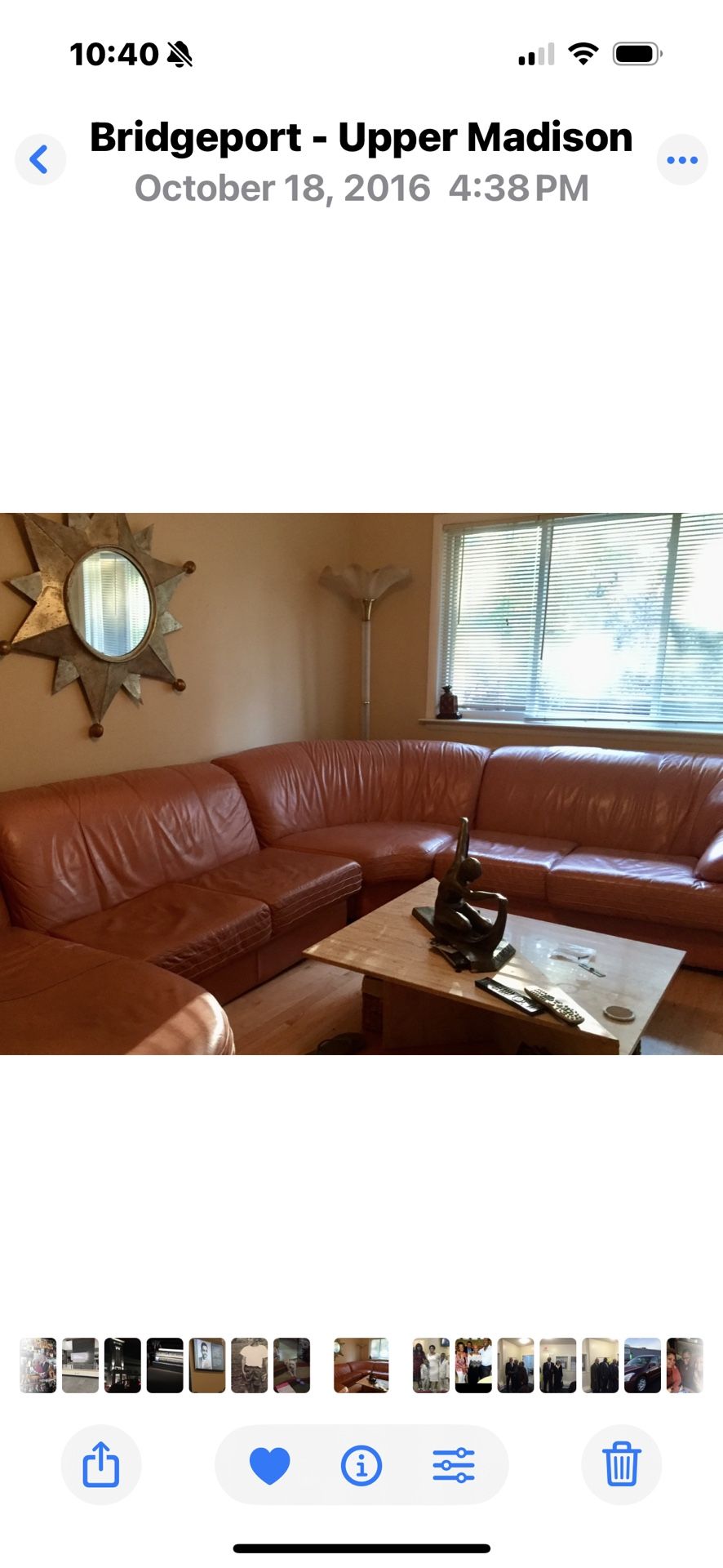 Italian leather sectional