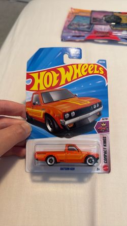 Hot Wheels Datsun 620 Compact Kings 1:64 Diecast Orange Pickup Truck