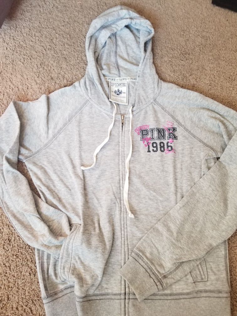 Pink full zip hoodie