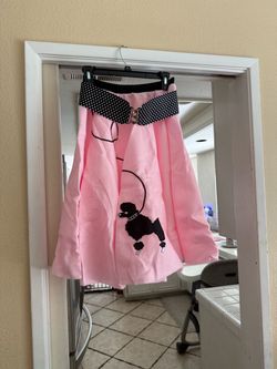 Poodle skirt and top costume adult size