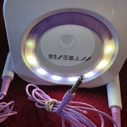 Risebass Karaoke Machine with 2 Microphones, Bluetooth Portable Wireless Karaoke