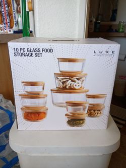 10 piece glass food storage set