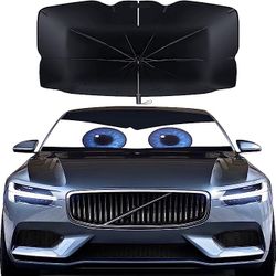 Windshield Sun Shade Umbrella, Car Sun Shade Windshield Foldable 360°Rotation Bendable Full Block Heat, Car Windshield Sun Shade Car SUV Keeps Vehicle