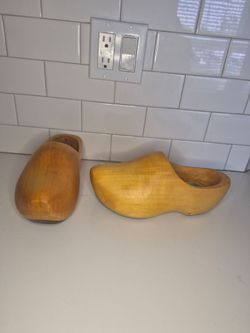 Original Woodz Vintage Dutch Wooden Shoes Clogs Hand Carved