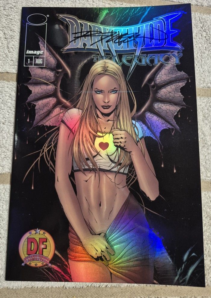 DARKCHYLDE THE LEGACY SIGNED DARKCHROME DF EXCL ED NM IMAGE COMICS W/COA