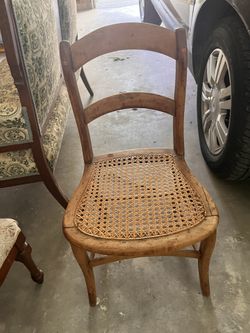 Vintage Detroit Cane Wood Chair