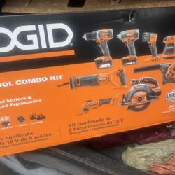 8V Cordless 8-Tool Combo Kit with 2.0 Ah Battery, 4.0 Ah Battery, and Charger