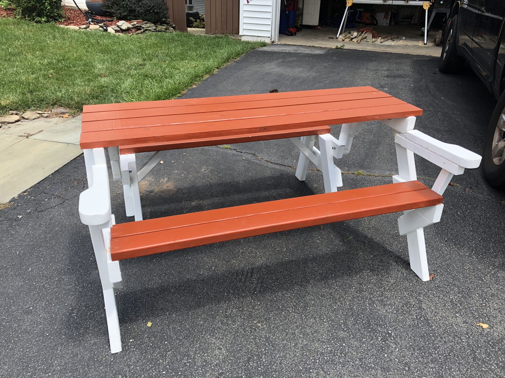 Hand-made Convertible Picnic Table / Bench