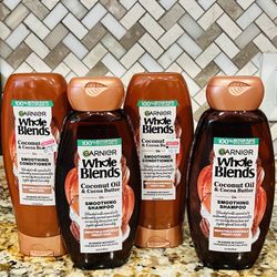 Garnier Whole Blends Smoothing Shampoo & Conditioner All For $12