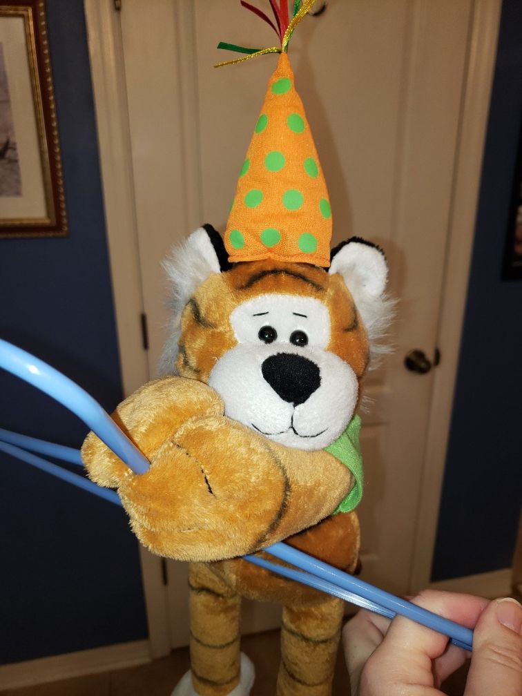 BIRTHDAY TIGER HUGGING STUFFED ANIMAL