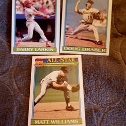 Lot of 3 Topps Baseball All-stars Trading Cards 3pc