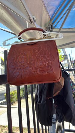 Patricia Nash maroon Anna frame bag