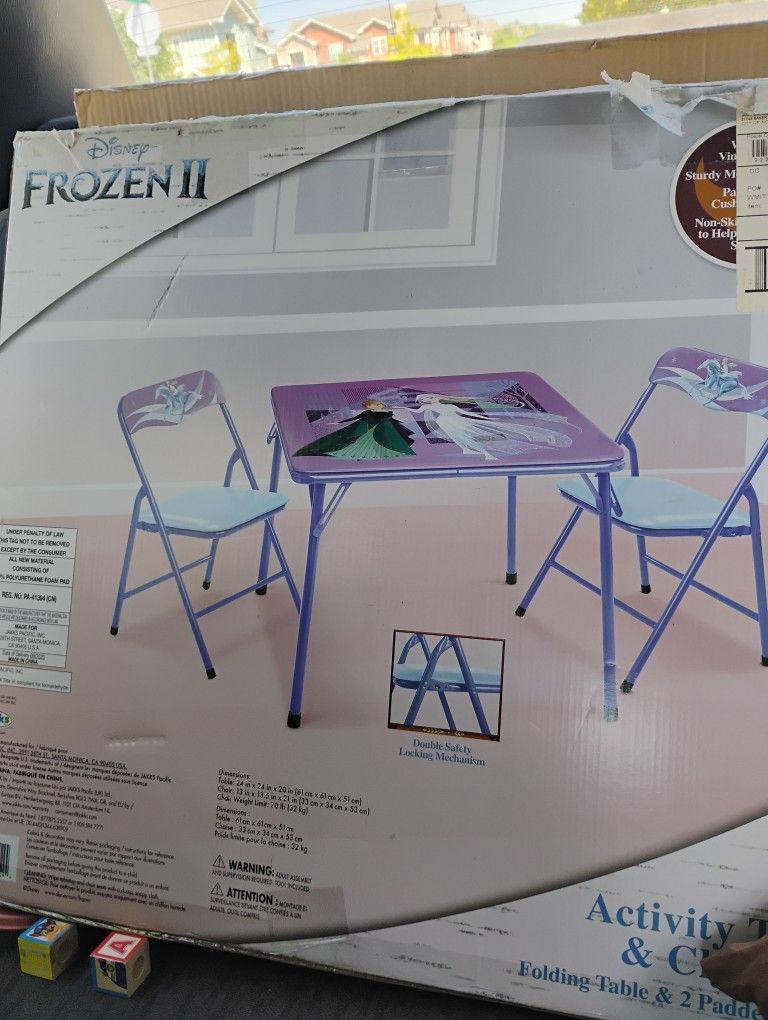 Frozen activity Folding Table W/ 2 Chairs