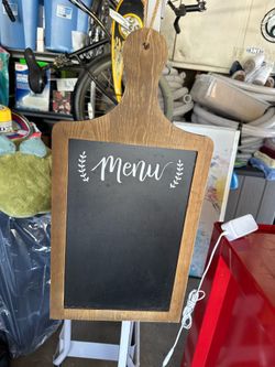 Menu chalkboard