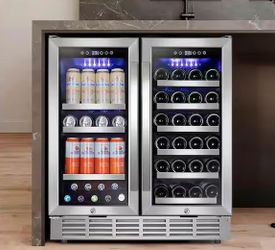 Wine and Beverage Refrigerator 33 Bottle & 130 Cans
