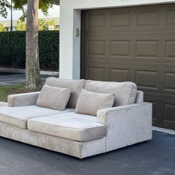 Couch/Sofa - Beige - Microfiber - Delivery Available 🚛
