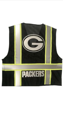 🏈Green Bay Packers High Visibility Safety Vest PPE Personal Protection Vest. Reflective 3” Stripes For Work. For Men/Women Size:M-2XL Custom Vest NFL
