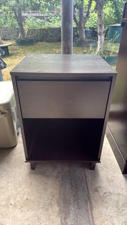 Dark wood side table/nightstand