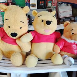 3 Pooh Bear. Good Condition 